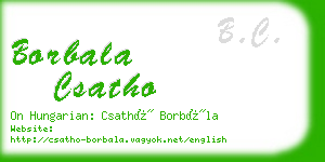 borbala csatho business card